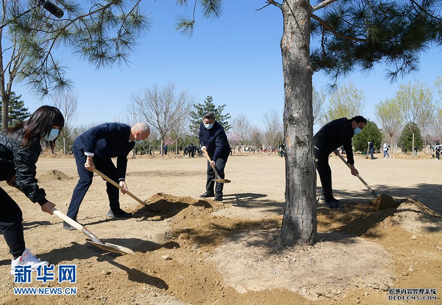 习近平在参加首都义务植树活动时强调 牢固树立绿水青山就是金山银山理念 打造青山常在绿水长流空气常新美丽中国